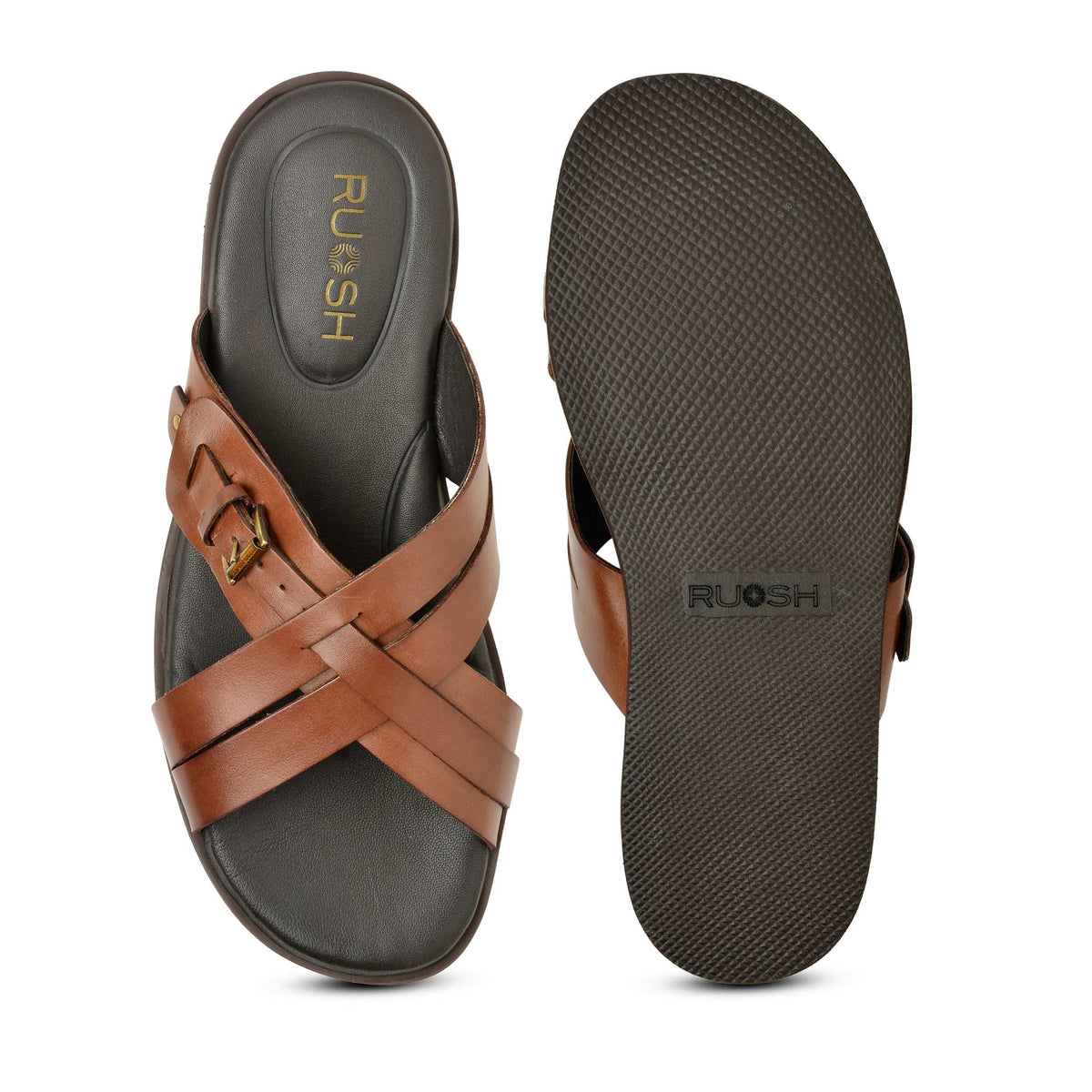 The Rio Ruosh Men Tan Slipper