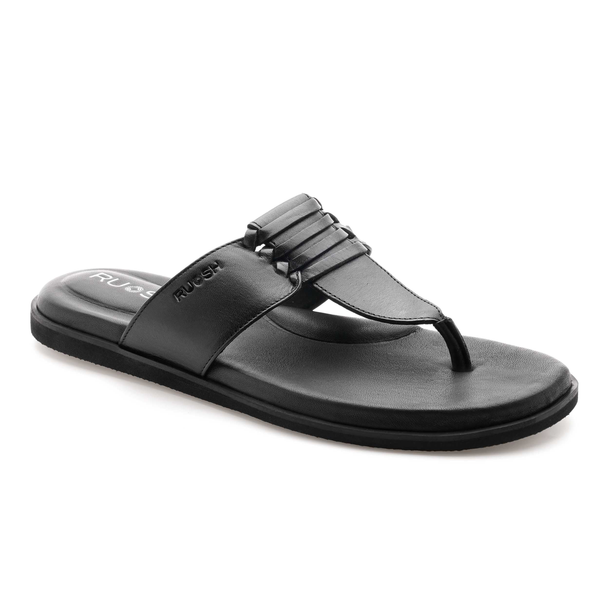 The Indo Black Men Slipper Ruosh