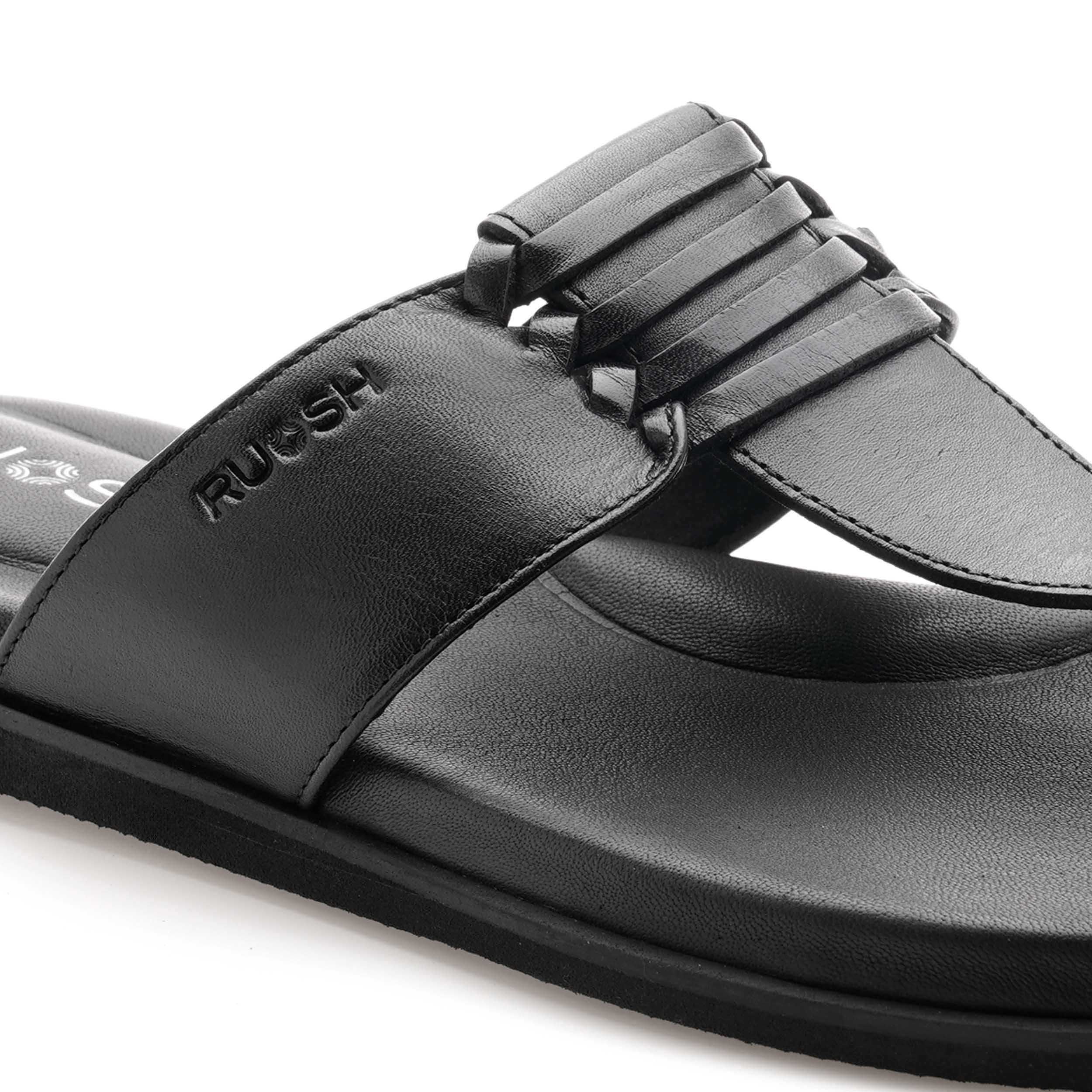 The Indo Black Men Slipper Ruosh