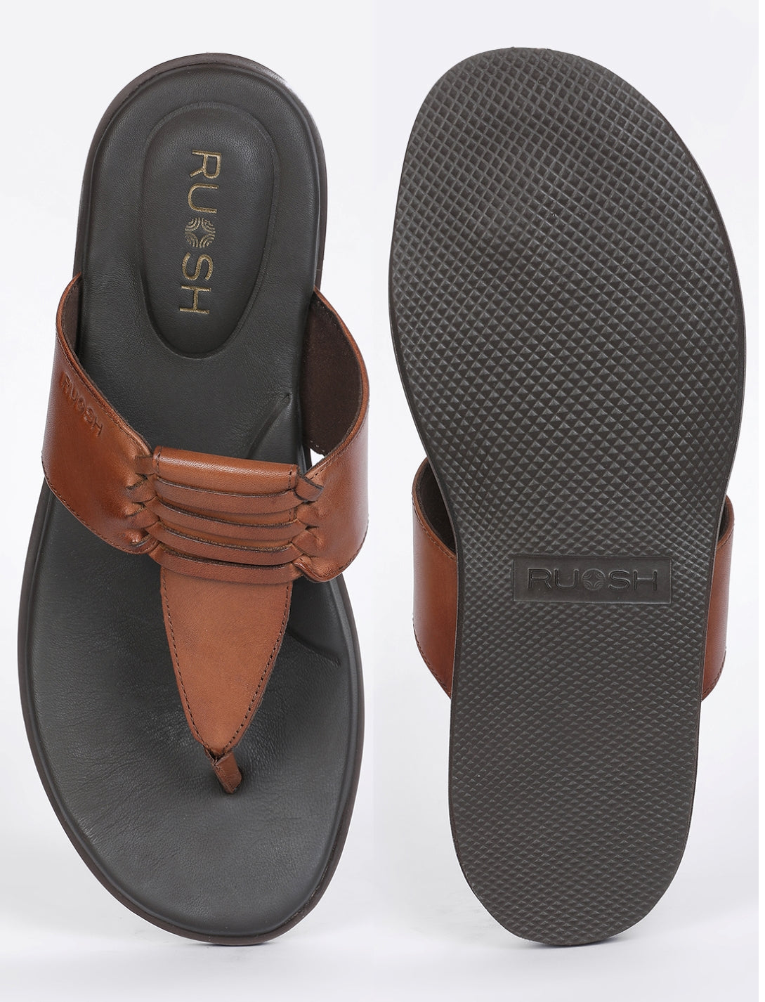 The Indo Walnut Tan Men Sandals Ruosh