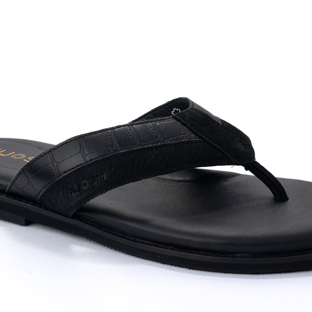Onyxp Ruosh Men Black Sandals