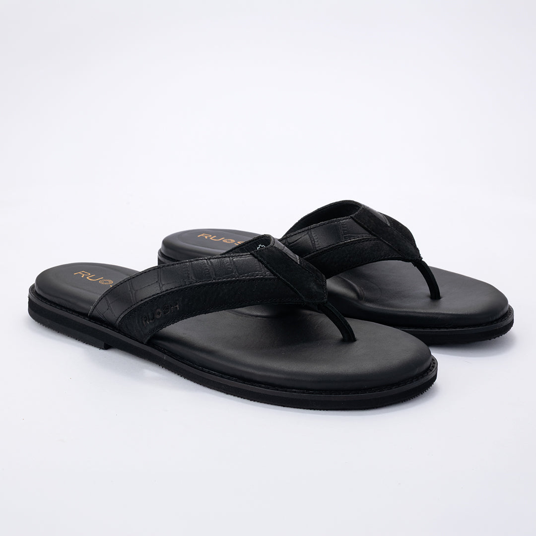 Onyxp Ruosh Men Black Sandals