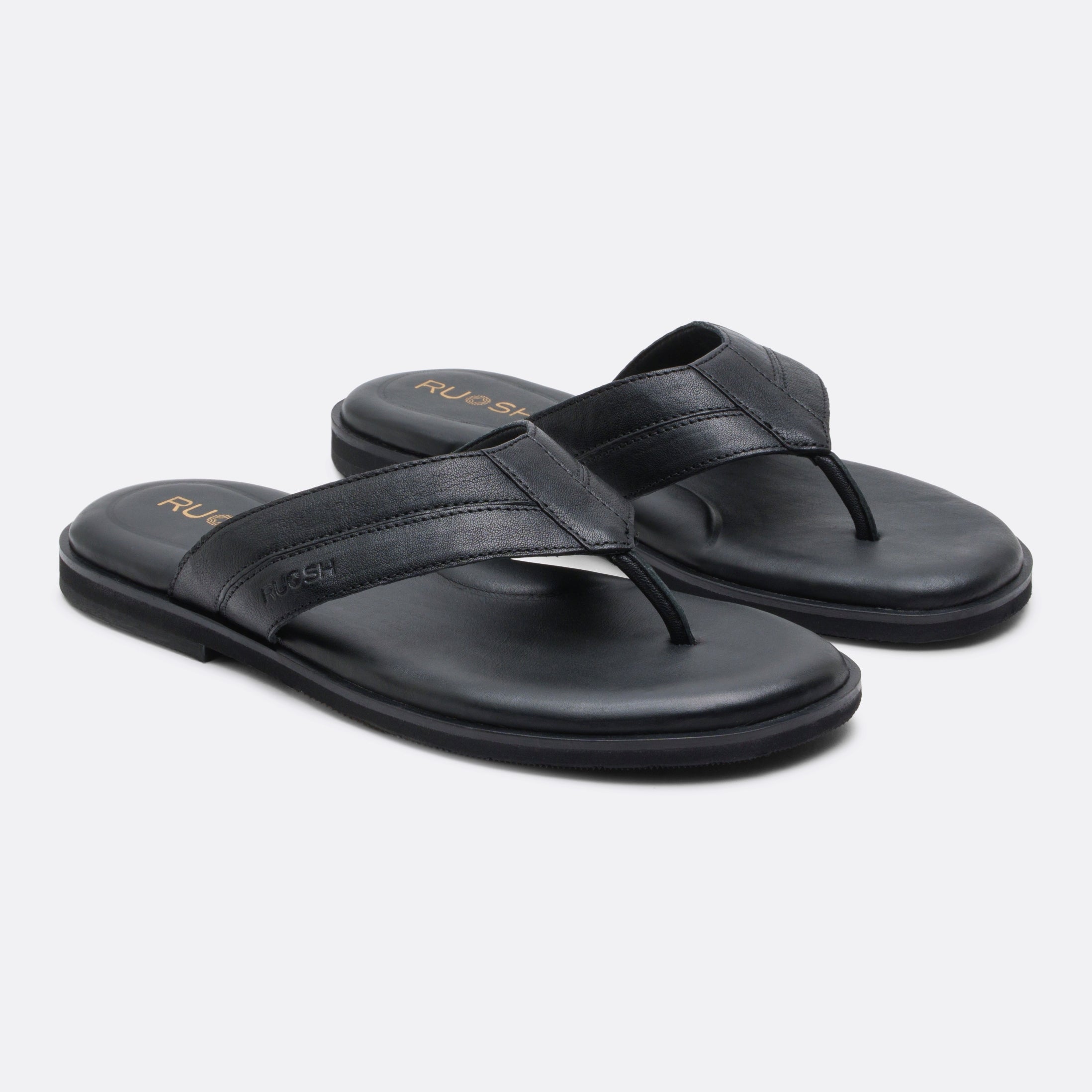 Onyxp Ruosh Men Black Sandals