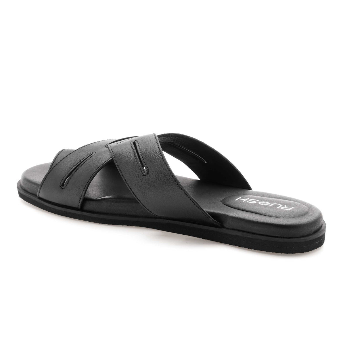 The Vega Black Men Slipper Ruosh