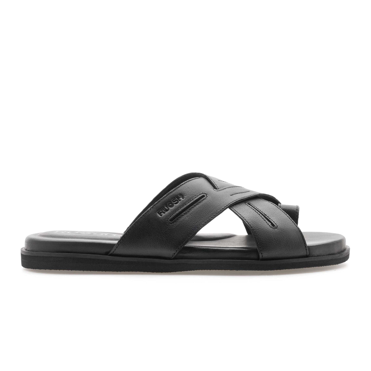 The Vega Black Men Slipper Ruosh