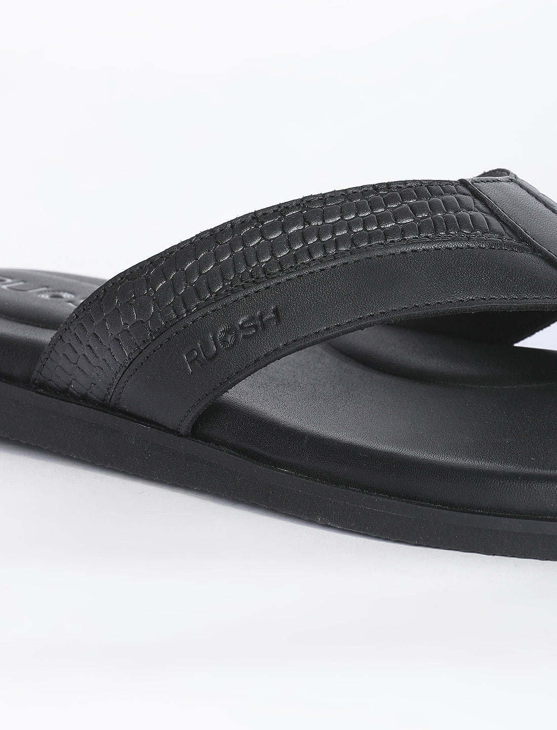 The Onyx Black Men Sandals Ruosh