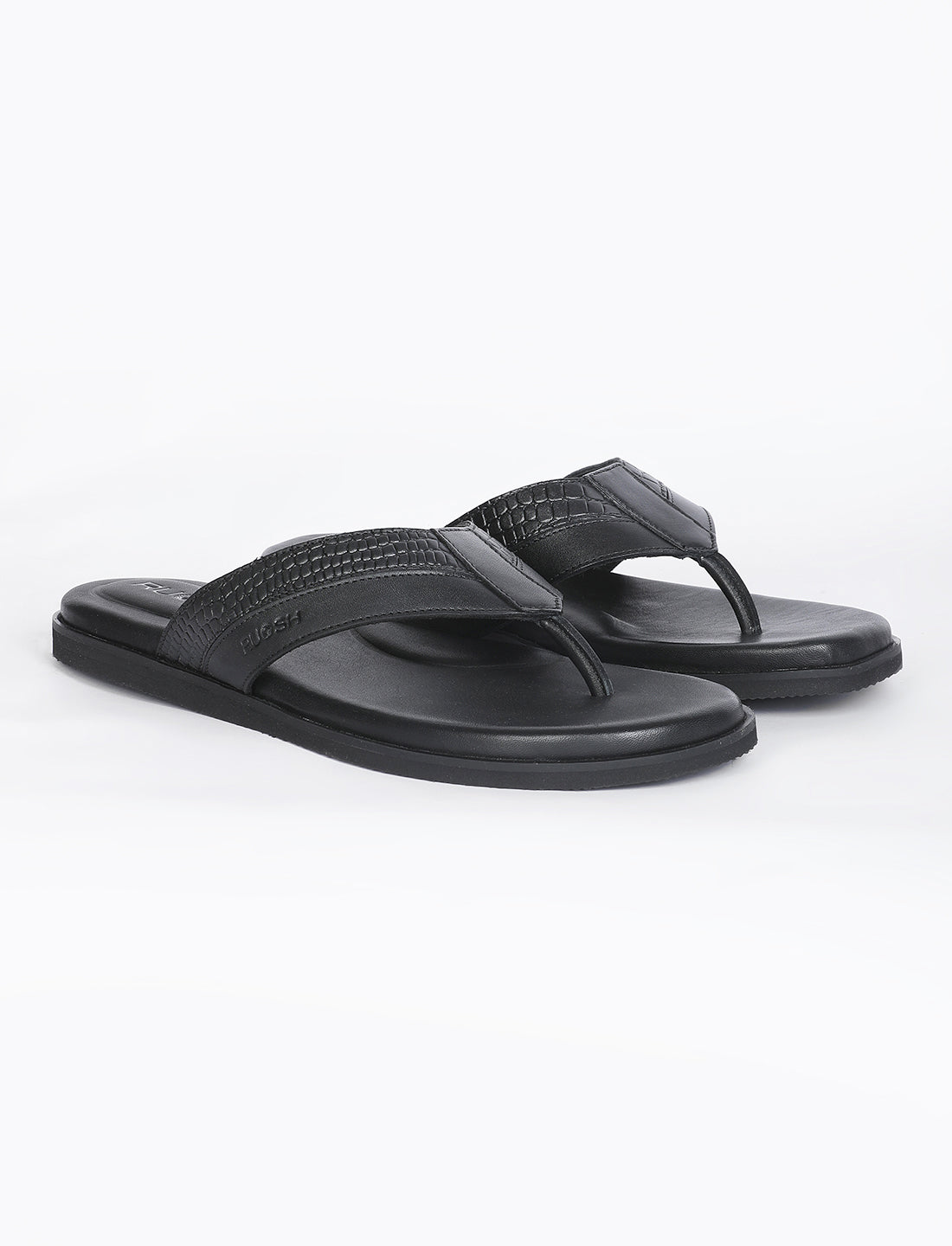 The Onyx Black Men Sandals Ruosh