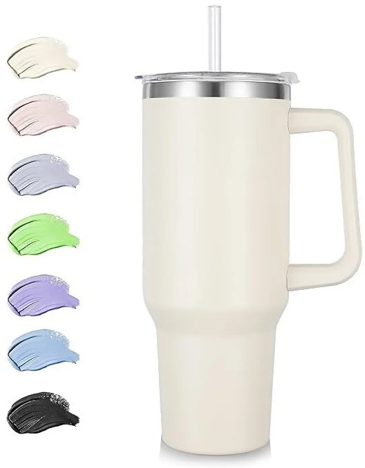 1200ml Tumbler with Lid and Straw Large Capacity Drinking Cup