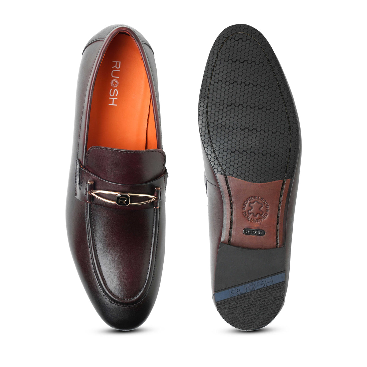 The Mars Ruosh Men Burgundy Occasion Slip-On