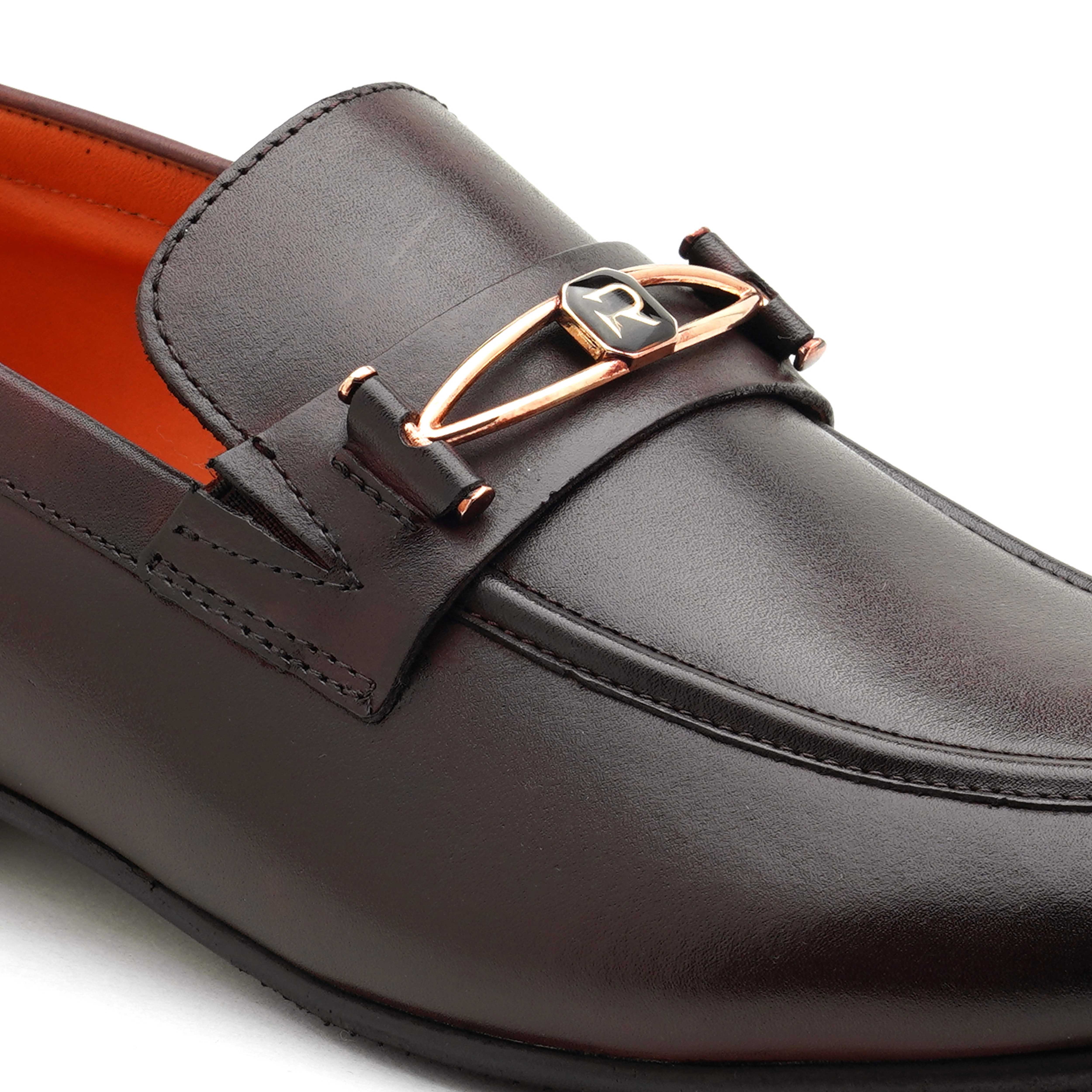 The Mars Ruosh Men Burgundy Occasion Slip-On