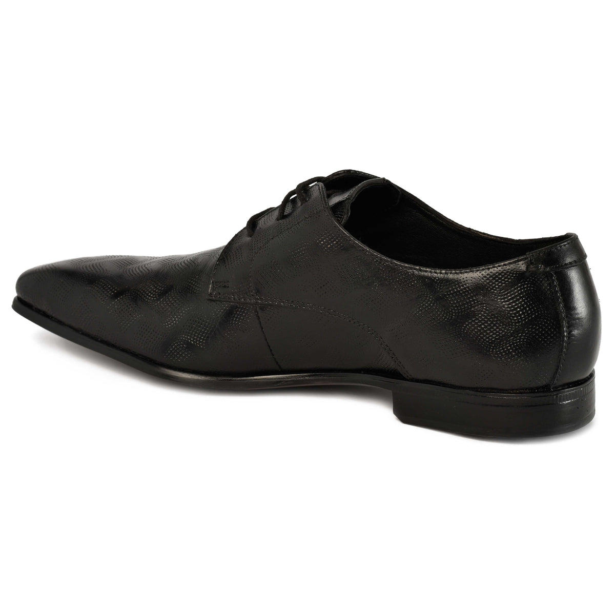 The King Ruosh Men Black Formal Lace-Up