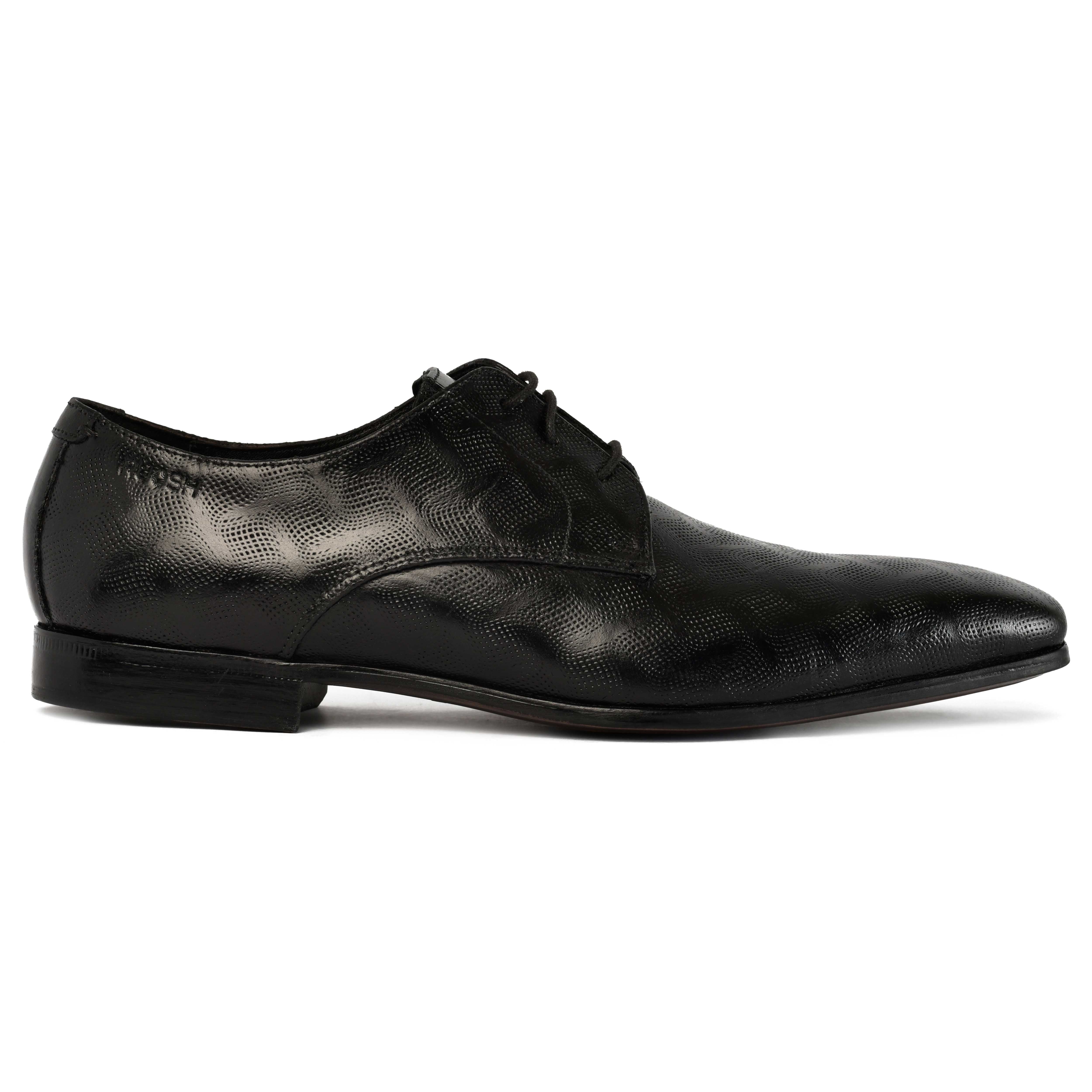 The King Ruosh Men Black Formal Lace-Up