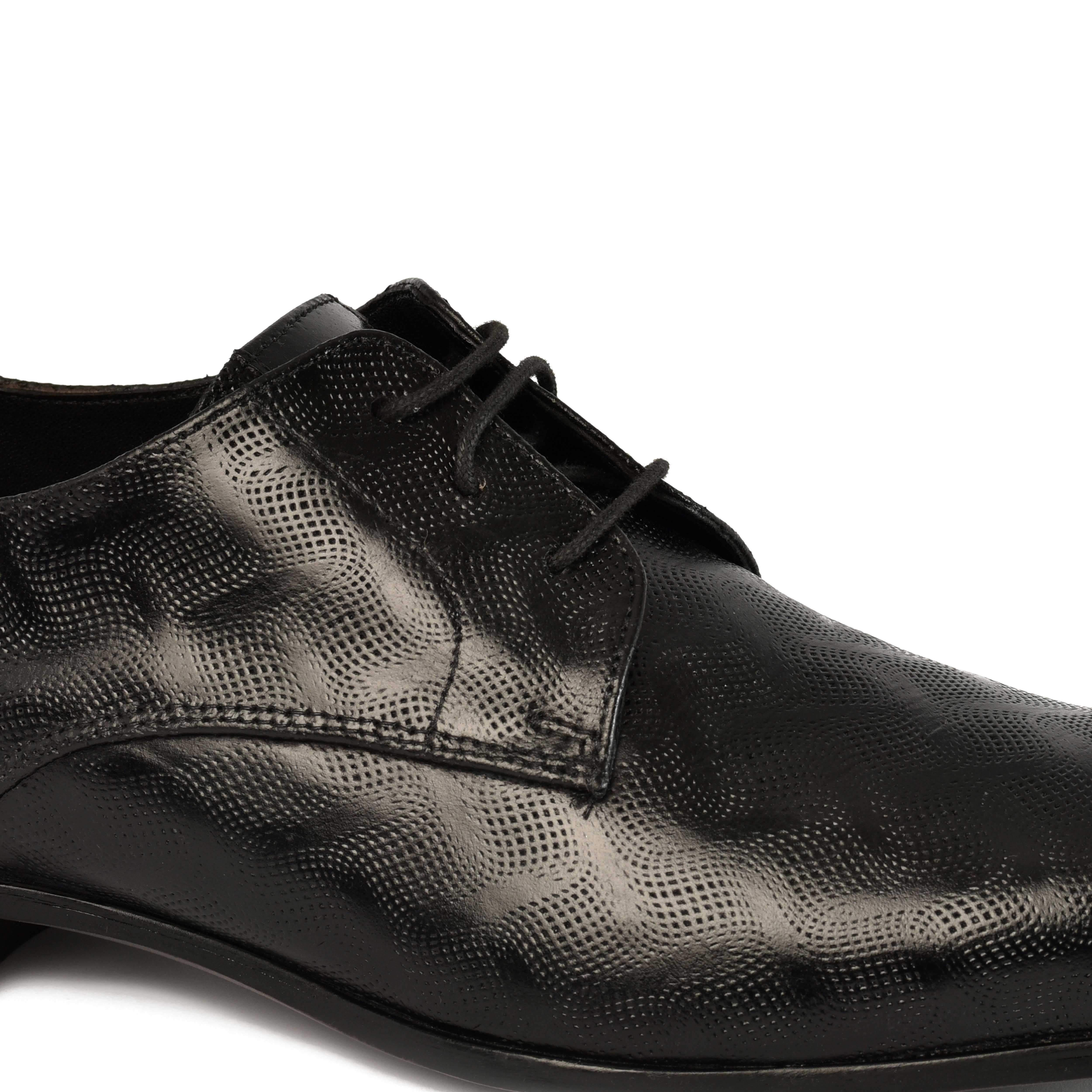 The King Ruosh Men Black Formal Lace-Up