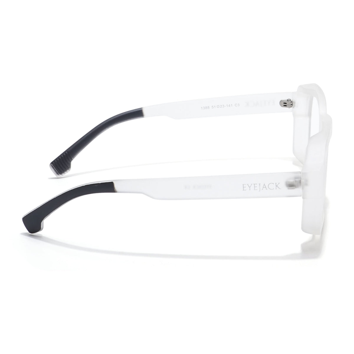 Eyejack Thunder Matte Transparent Square Eyeglasses for Men and Women - view 4