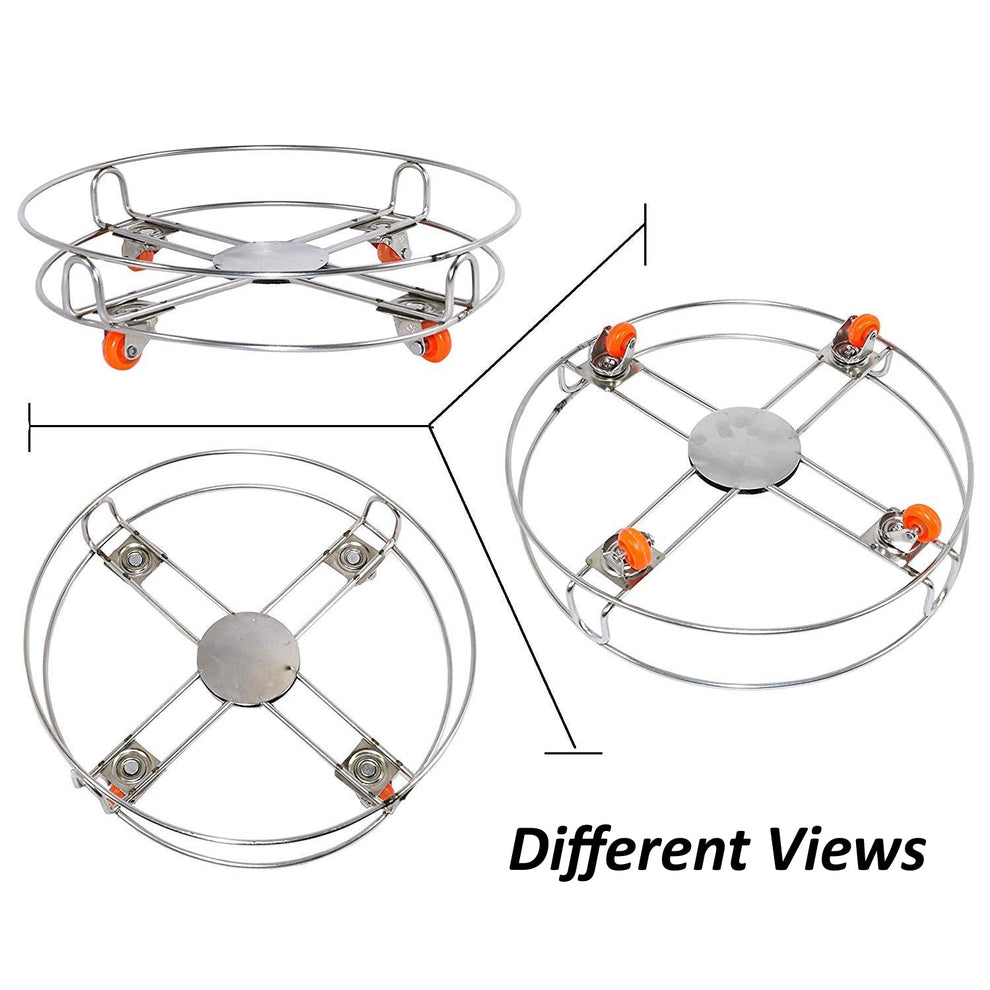 Stainless Steel Gas Cylinder Trolley Movable LPG Roller Stand