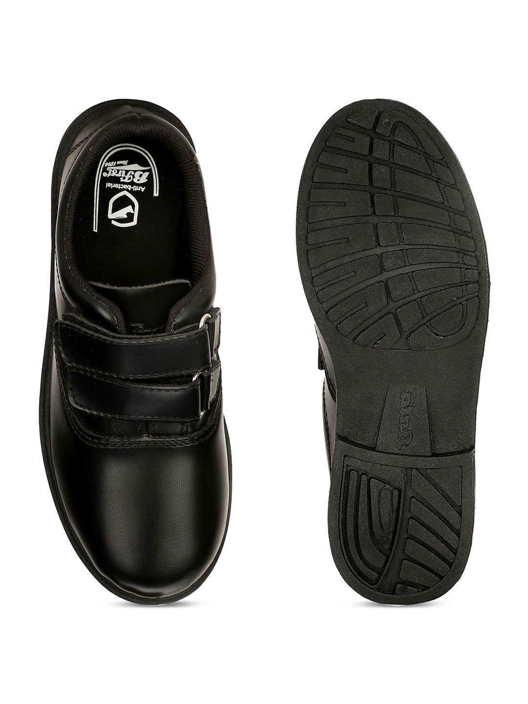 Bata Kids' Unisex Black Velcro School Shoes - Black