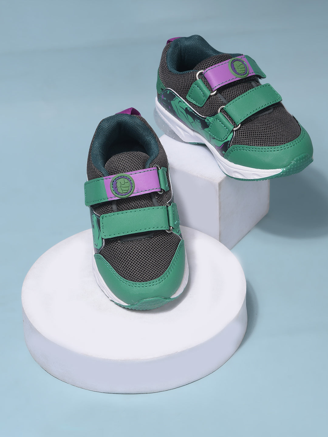 Bubblegummers Boys Casual Velcro Strap Shoes - Dark Green - View 6