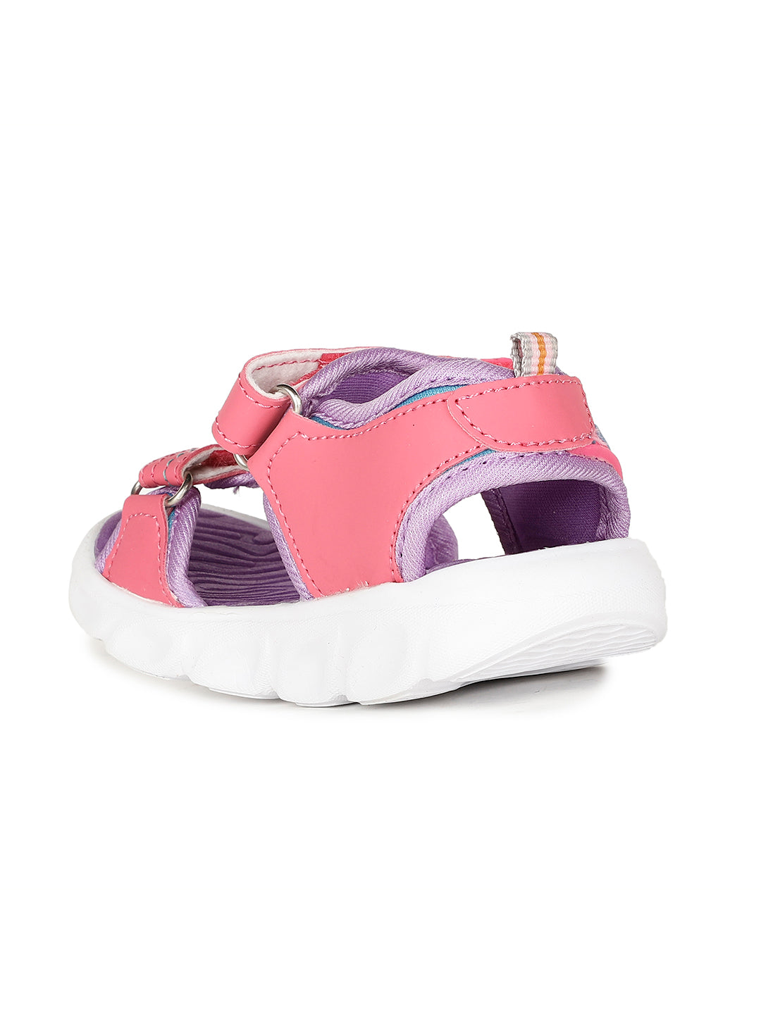 Bubblegummers Girl's Pink Velcro Strap Sporty Sandal - Pink - View 3