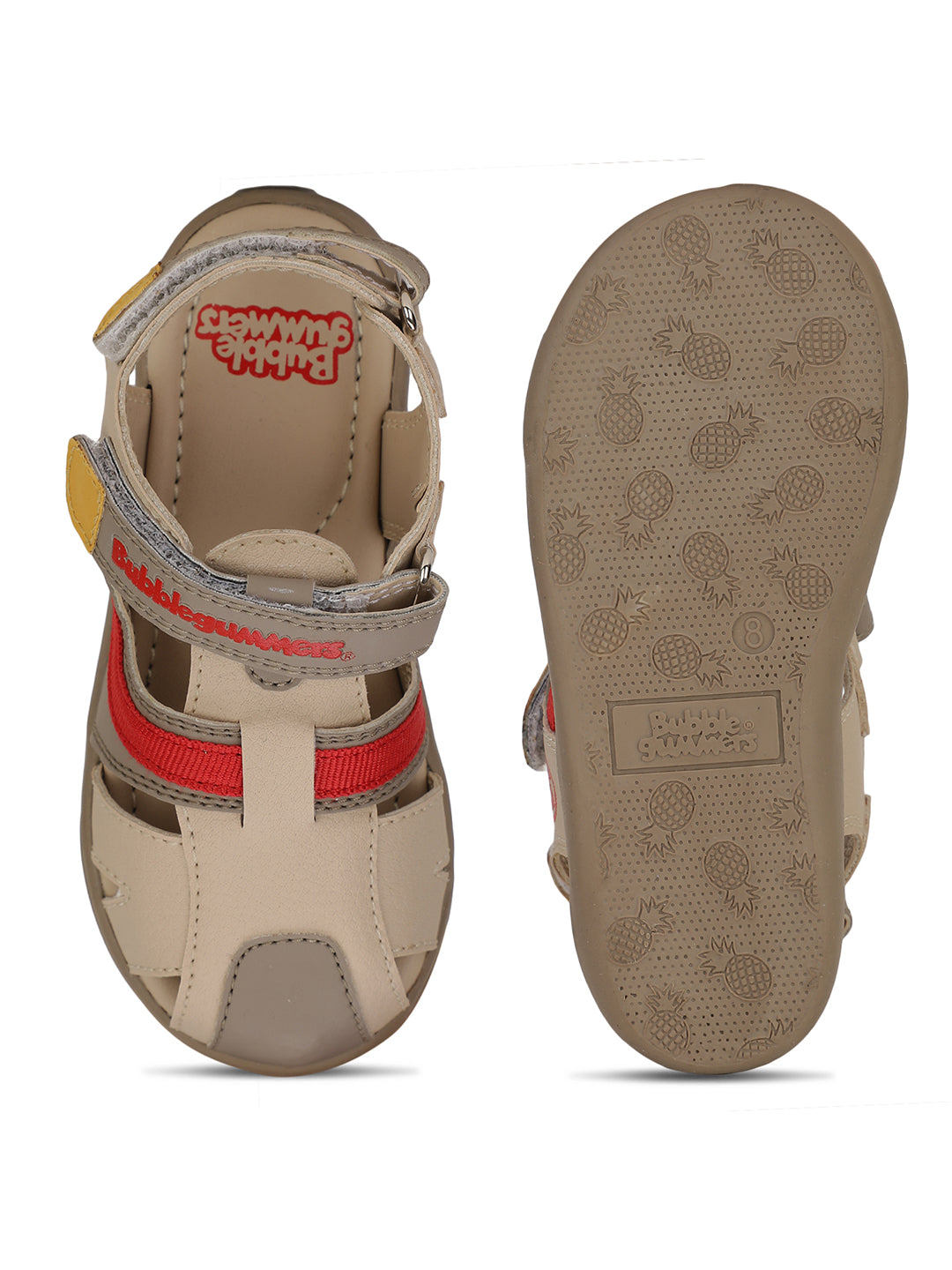 Bubblegummers Boys Casual Closed-toe Sandal - Beige - View 4
