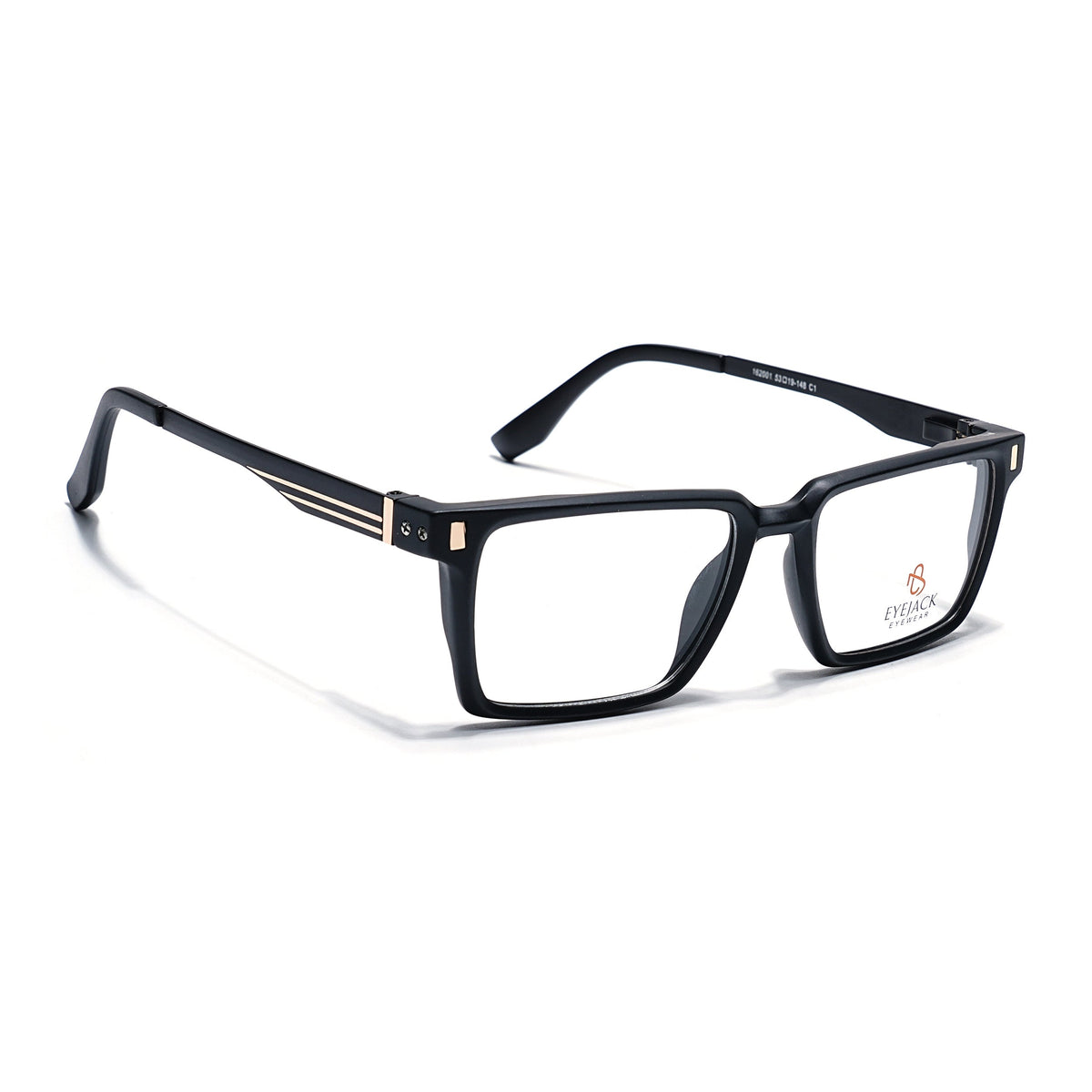 Eyejack Black Rectangle Eyeglasses for Men and Women - Style 2436 - view 1