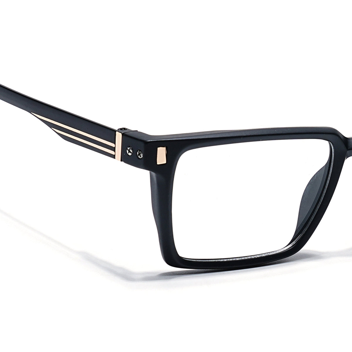 Eyejack Black Rectangle Eyeglasses for Men and Women - Style 2436 - view 3