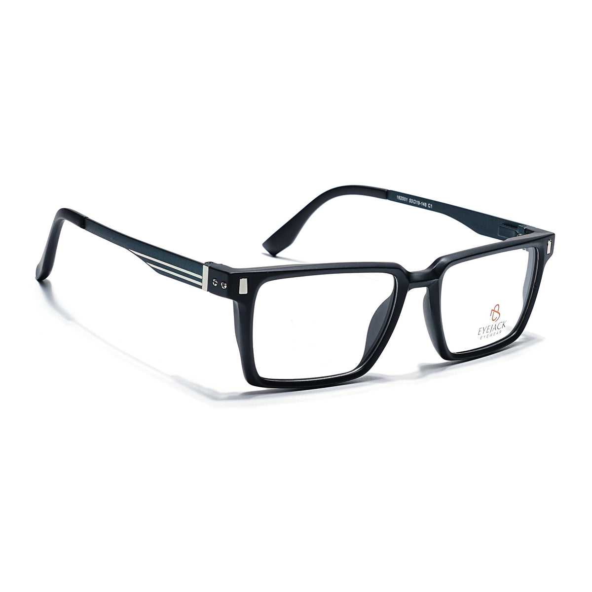 Eyejack Black Rectangle Eyeglasses for Men and Women - Style 2437 - view 1