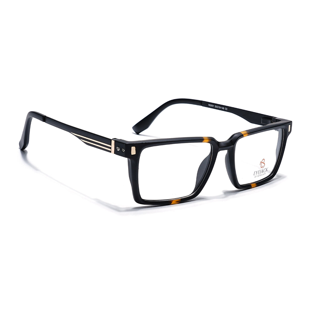 Eyejack Black & Brown Rectangle Eyeglasses for Men and Women - Style 2438 - view 1