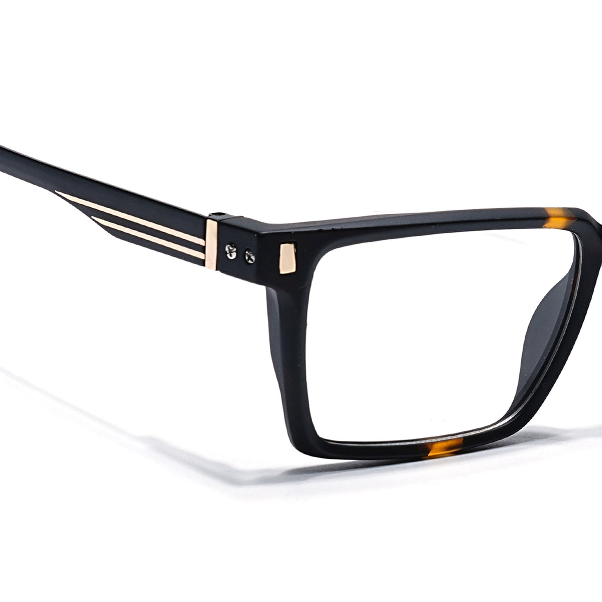 Eyejack Black & Brown Rectangle Eyeglasses for Men and Women - Style 2438 - view 3