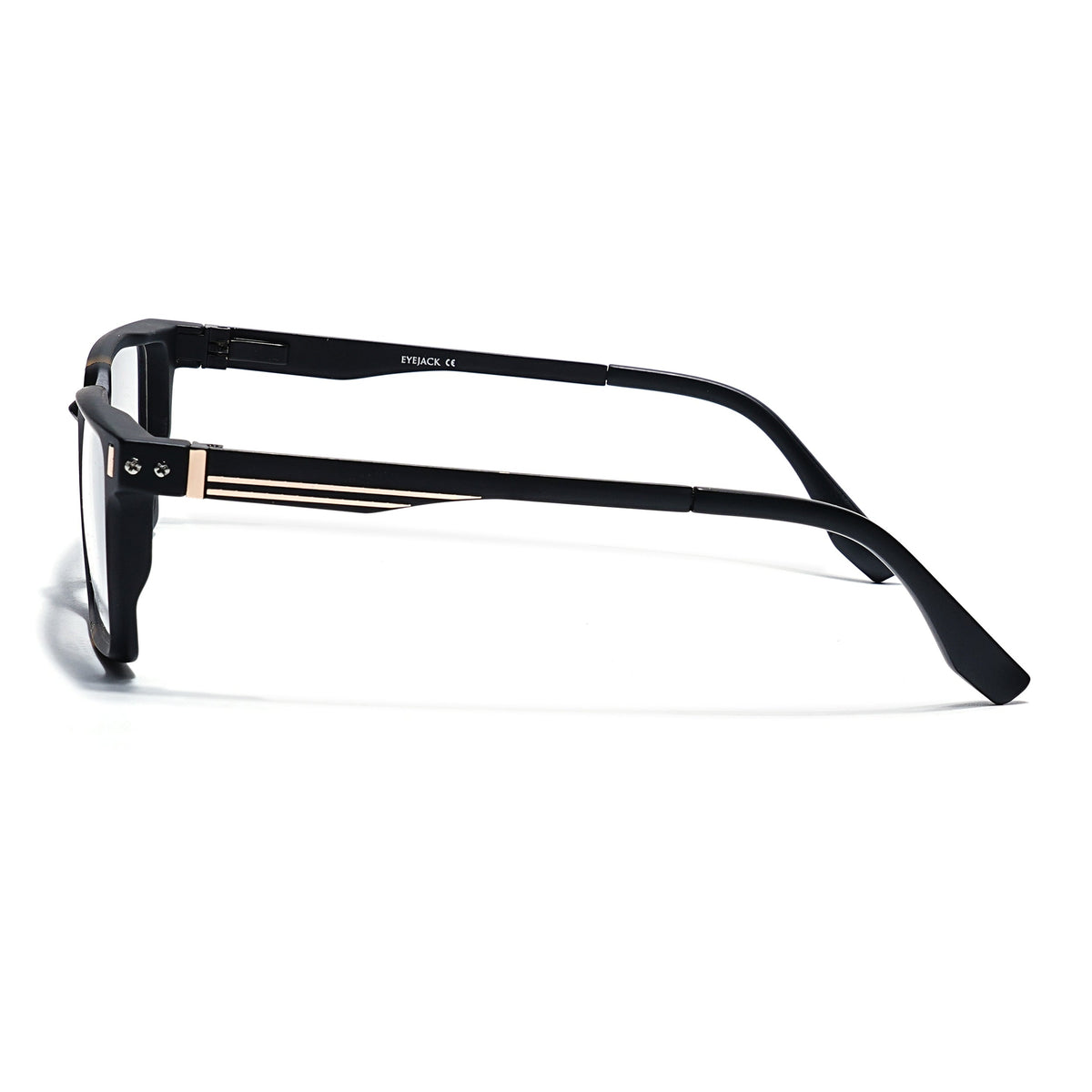 Eyejack Black & Brown Rectangle Eyeglasses for Men and Women - Style 2438 - view 5
