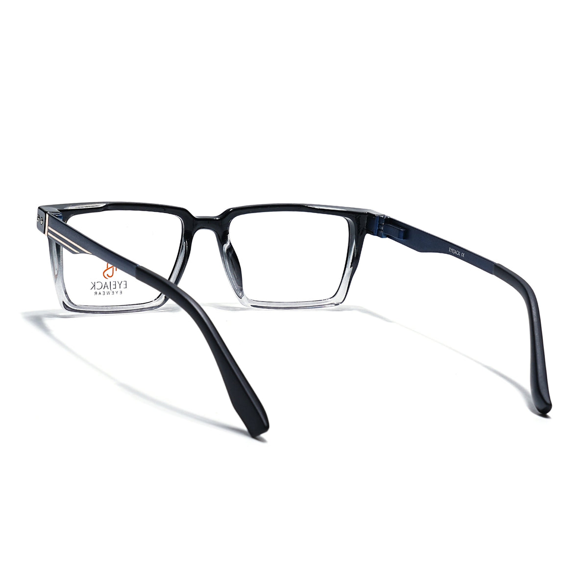Eyejack Black & Transparent Rectangle Eyeglasses for Men and Women - Style 2439 - view 4