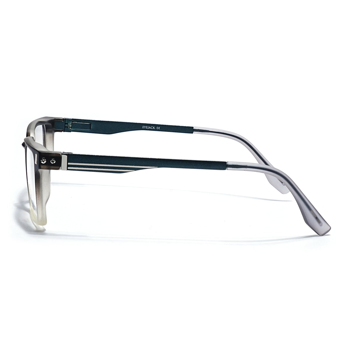 Eyejack Black & Grey Rectangle Eyeglasses for Men and Women - Style 2440 - view 5