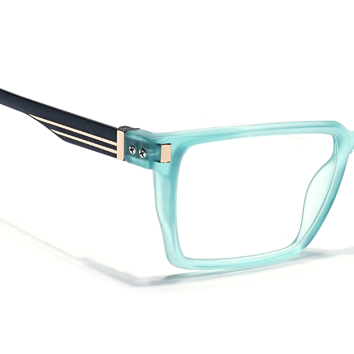Eyejack Aqua Rectangle Eyeglasses for Men and Women - Style 2444 - view 3
