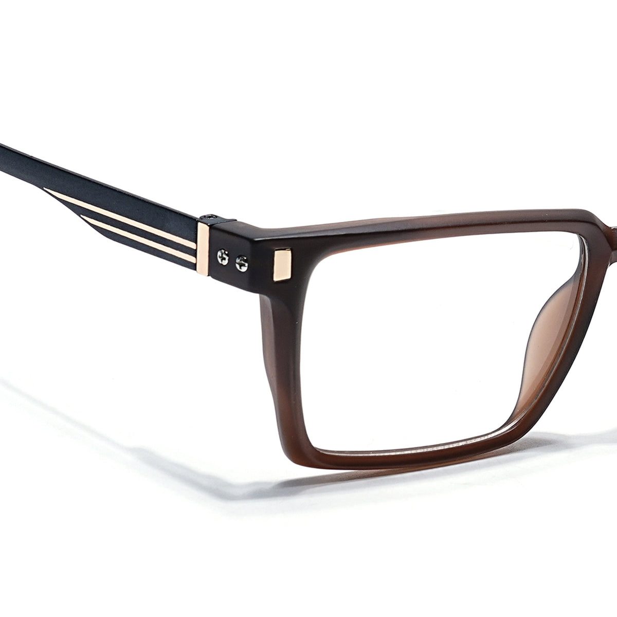 Eyejack Brown Rectangle Eyeglasses for Men and Women - Style 2445 - view 3
