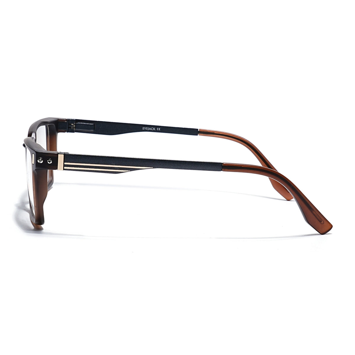 Eyejack Brown Rectangle Eyeglasses for Men and Women - Style 2445 - view 5