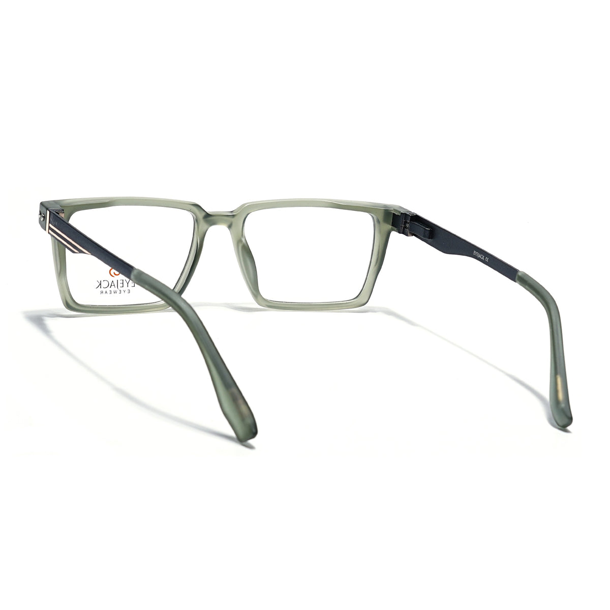 Eyejack Olive Rectangle Eyeglasses for Men and Women - Style 2446 - view 4
