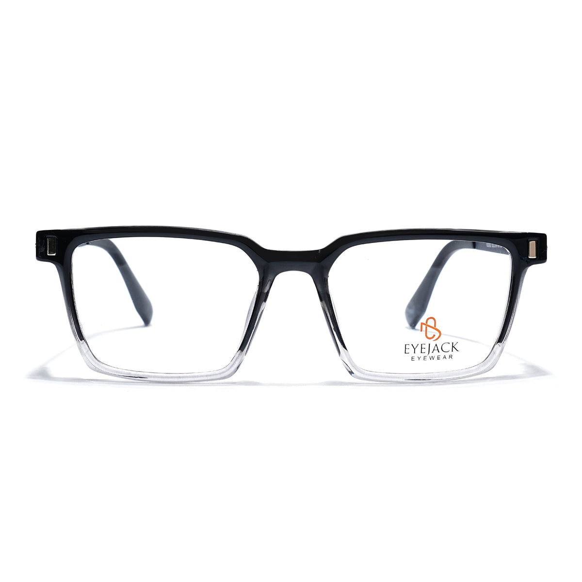 Eyejack Black & Transparent Rectangle Eyeglasses for Men and Women - Style 2451 - view 2