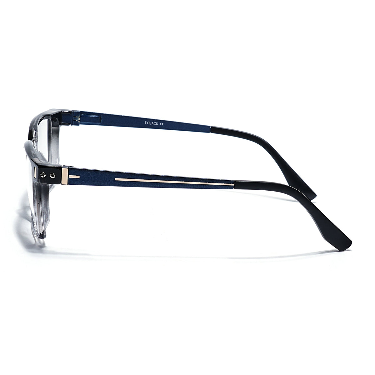 Eyejack Black & Transparent Rectangle Eyeglasses for Men and Women - Style 2451 - view 5