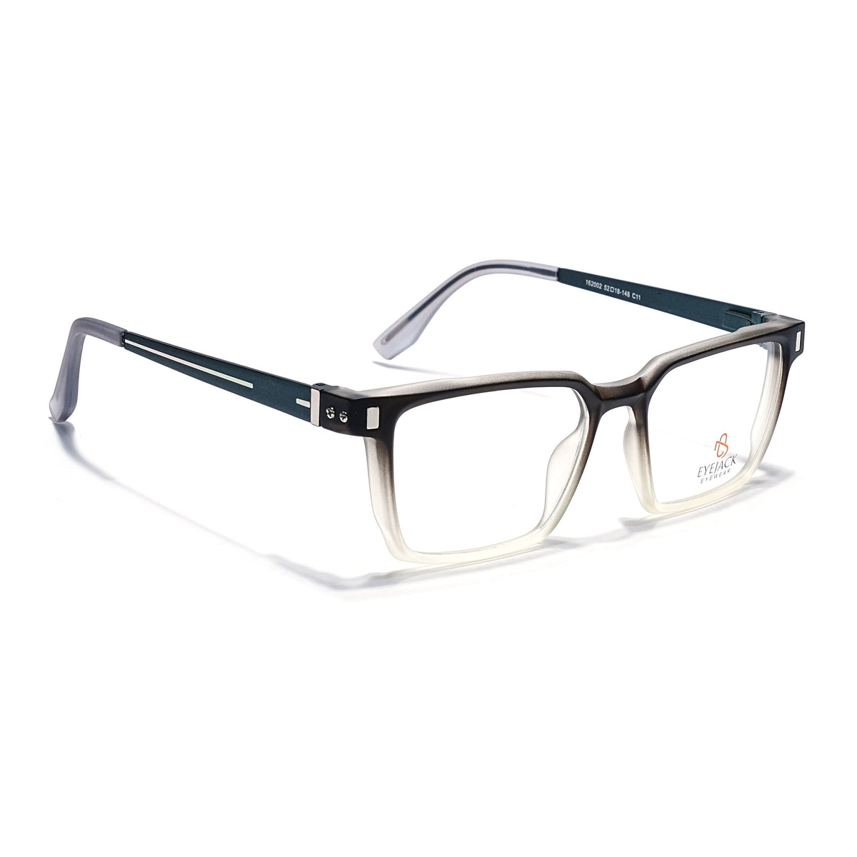 Eyejack Black & Grey Rectangle Eyeglasses for Men and Women - Style 2452 - view 1
