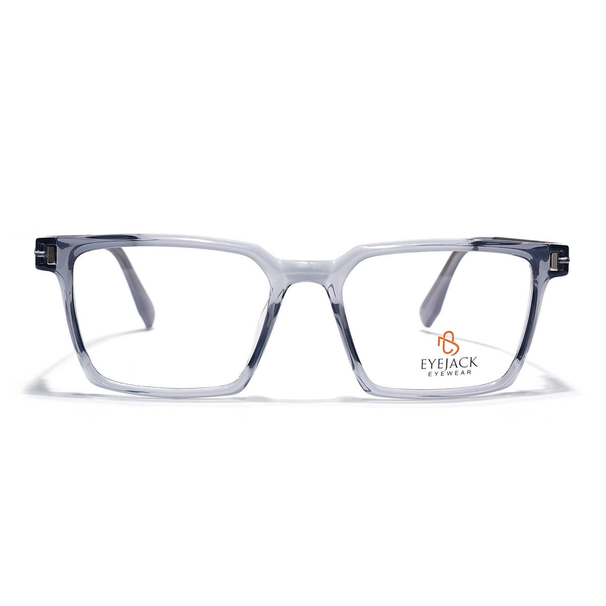 Eyejack Transparent Grey Rectangle Eyeglasses for Men and Women - Style 2453 - view 2