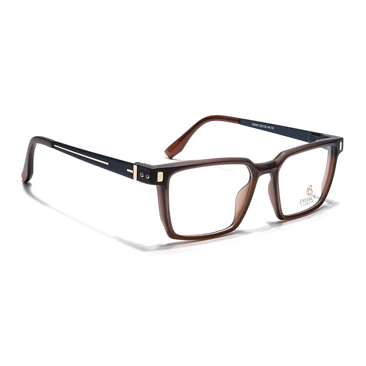 Eyejack Brown Rectangle Eyeglasses for Men and Women - Style 2457 - view 1