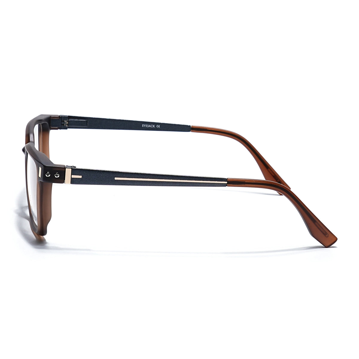Eyejack Brown Rectangle Eyeglasses for Men and Women - Style 2457 - view 5