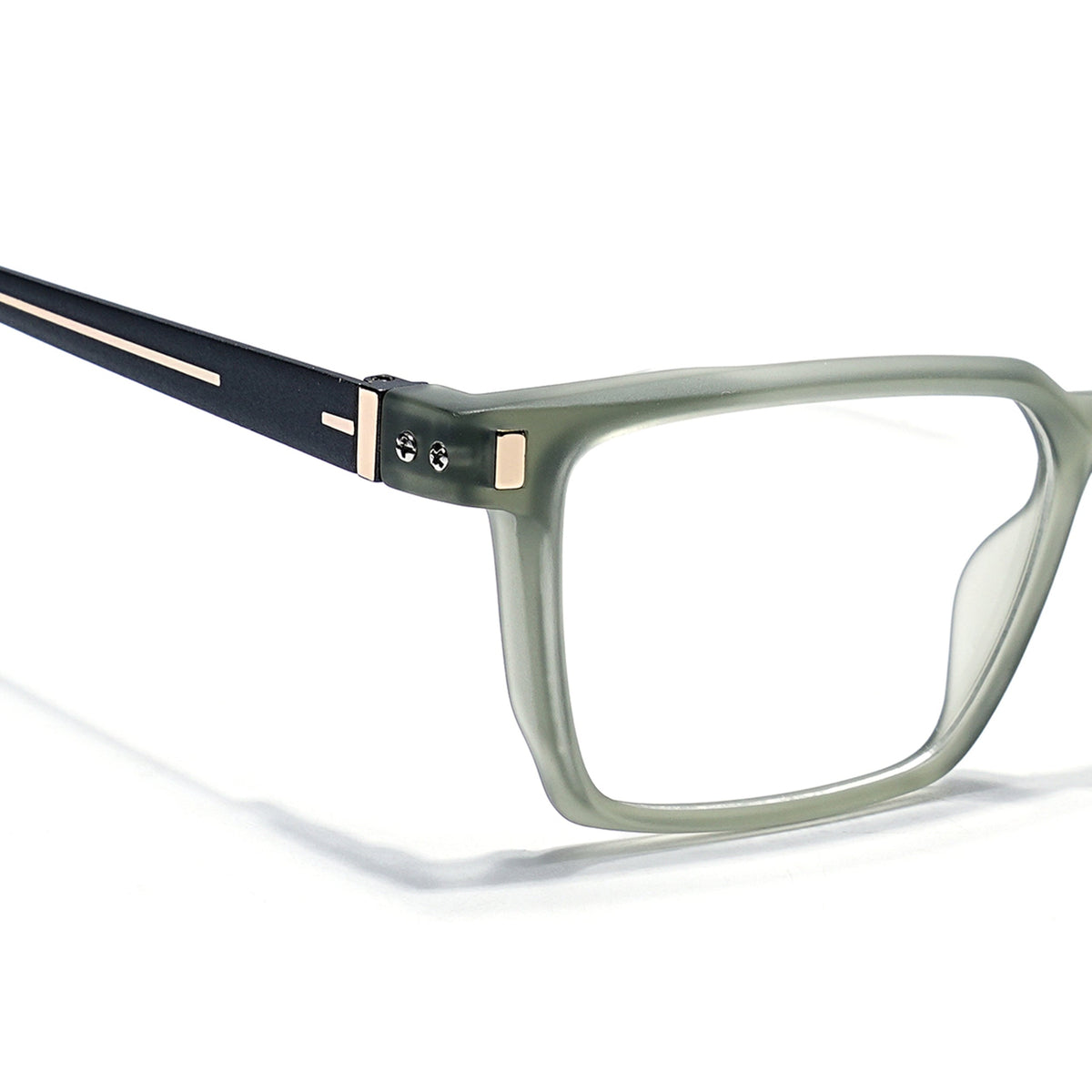 Eyejack Olive Rectangle Eyeglasses for Men and Women - Style 2458 - view 3