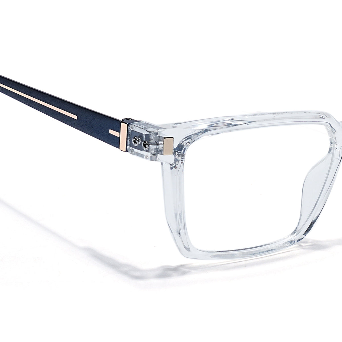 Eyejack Transparent Rectangle Eyeglasses for Men and Women - Style 2459 - view 3