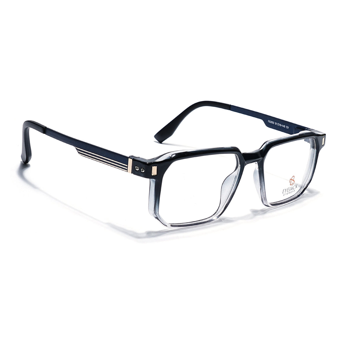 Eyejack Black & Transparent Wayfarer Eyeglasses for Men and Women - Style 2463 - view 1