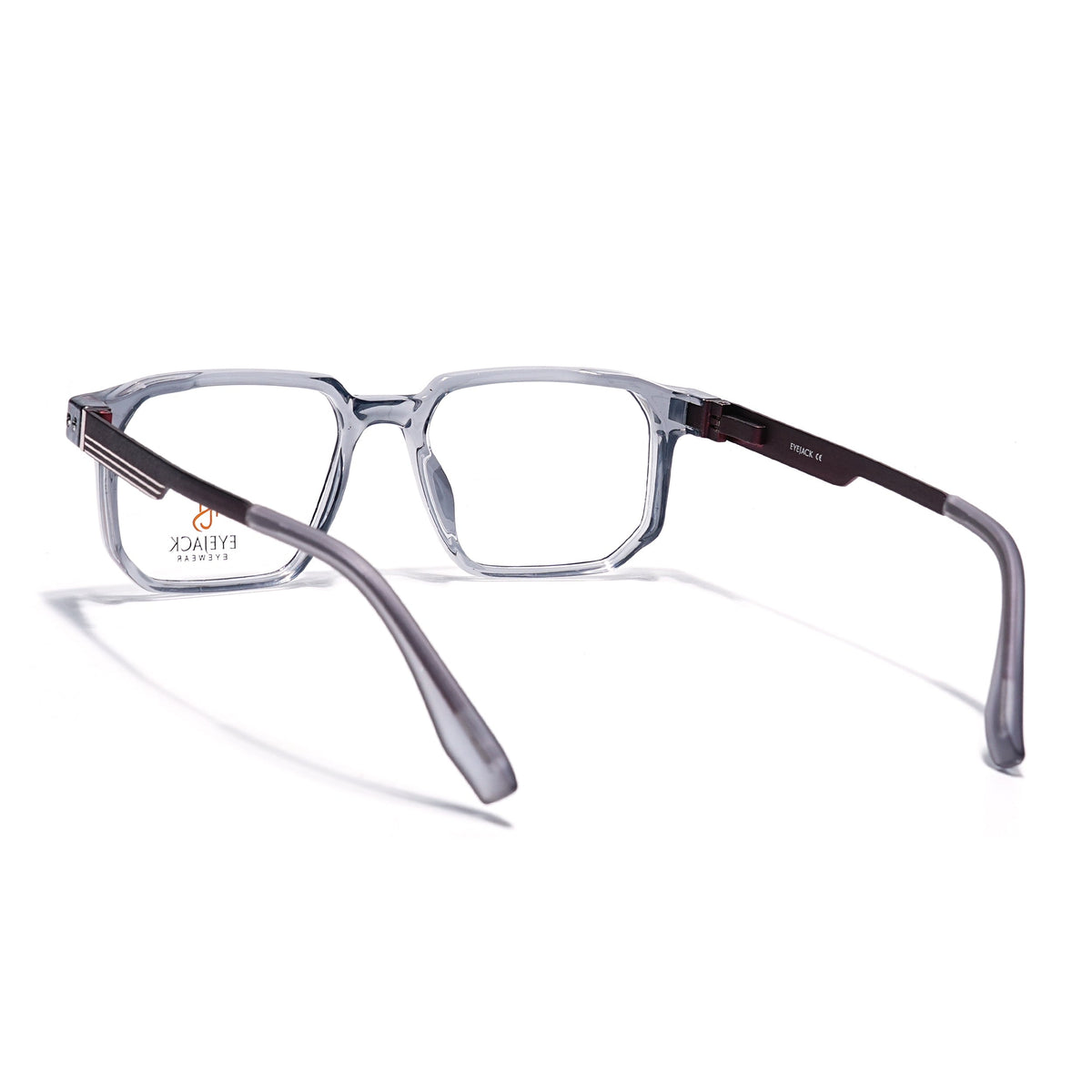 Eyejack Transparent Grey Wayfarer Eyeglasses for Men and Women - Style 2465 - view 4