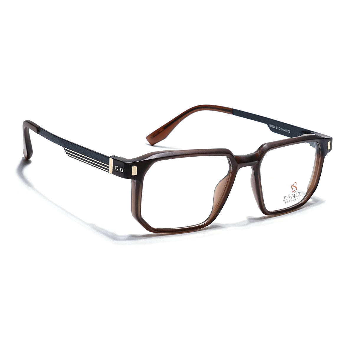 Eyejack Brown Wayfarer Eyeglasses for Men and Women - Style 2469 - view 1
