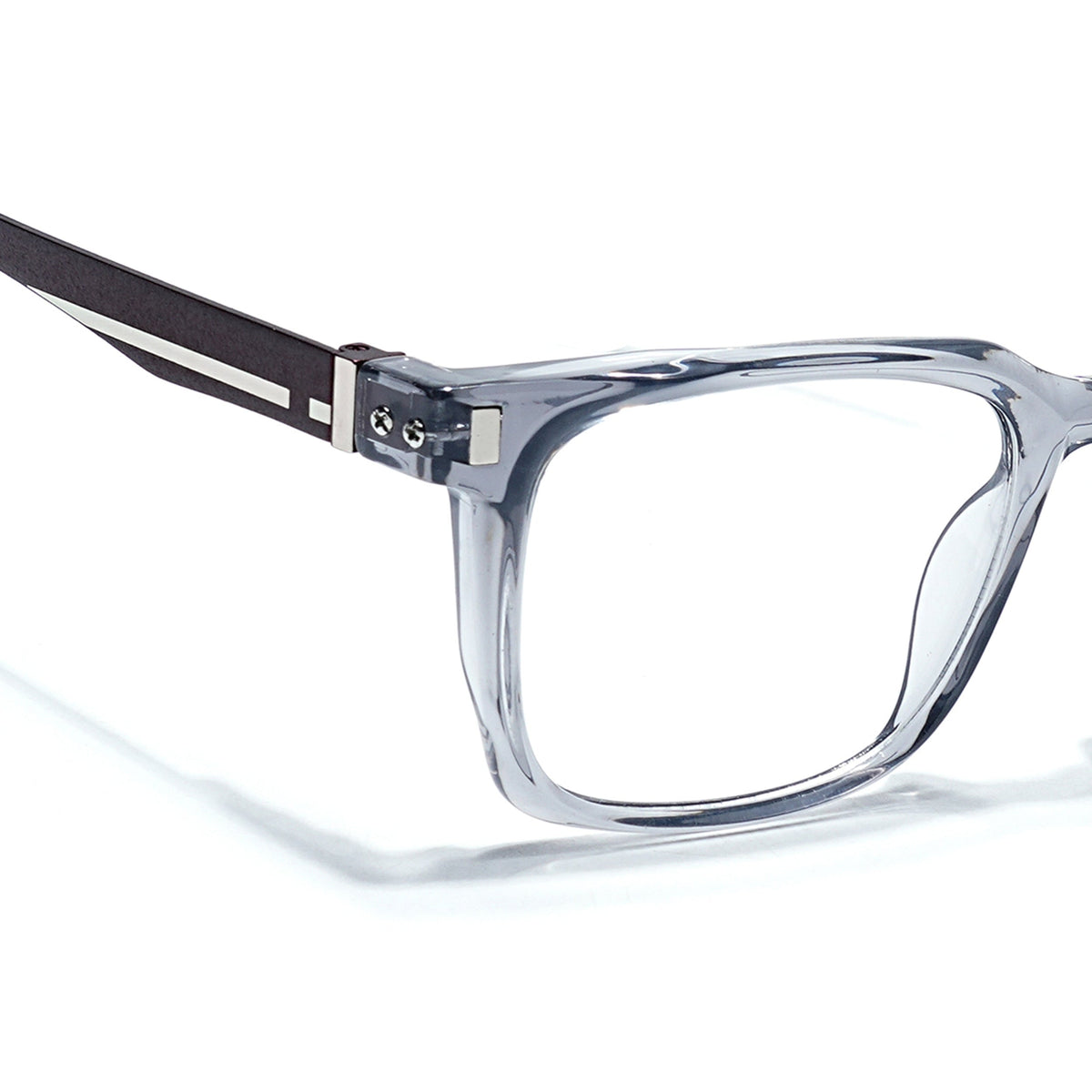 Eyejack Transparent Grey Wayfarer Eyeglasses for Men and Women - Style 2477 - view 3