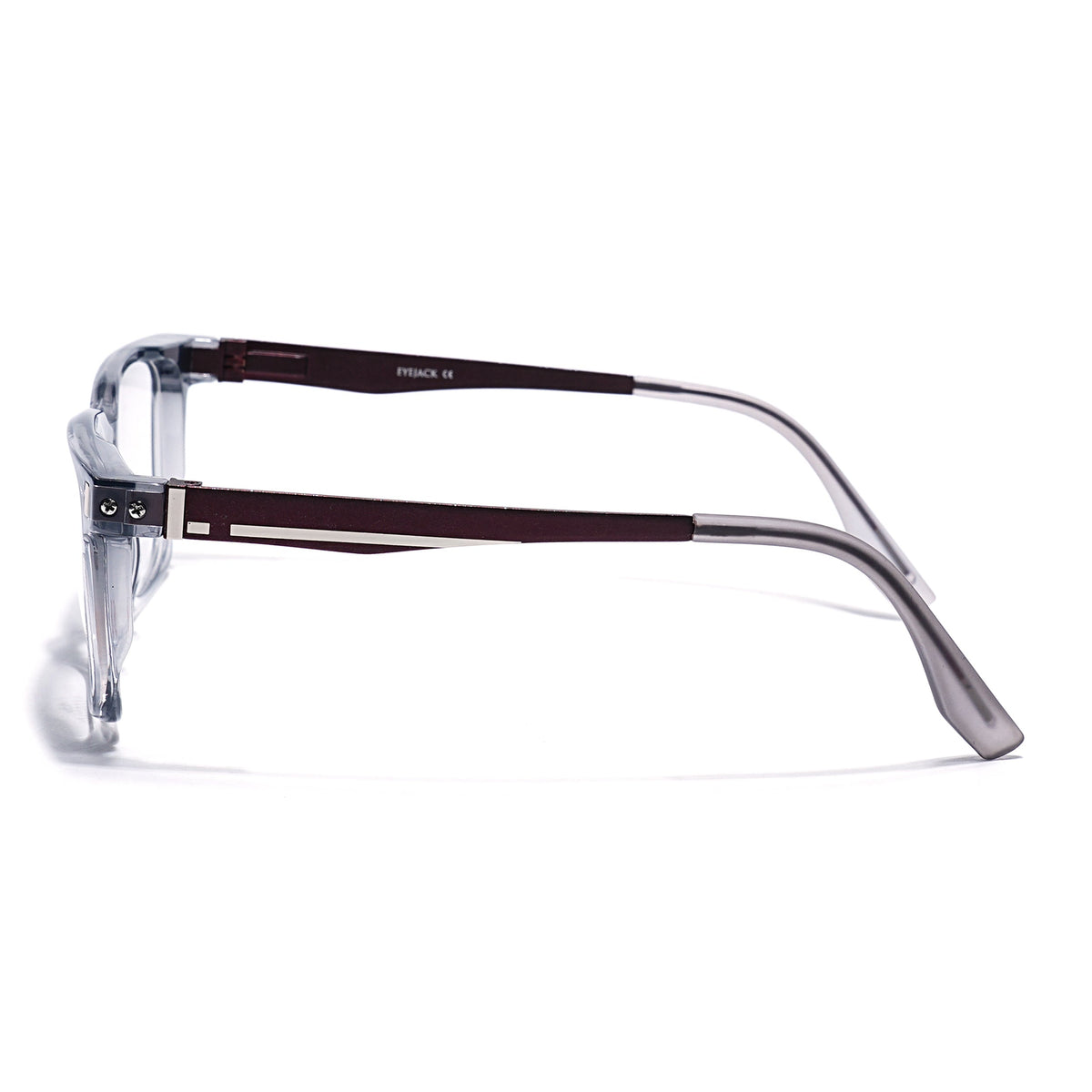 Eyejack Transparent Grey Wayfarer Eyeglasses for Men and Women - Style 2477 - view 5