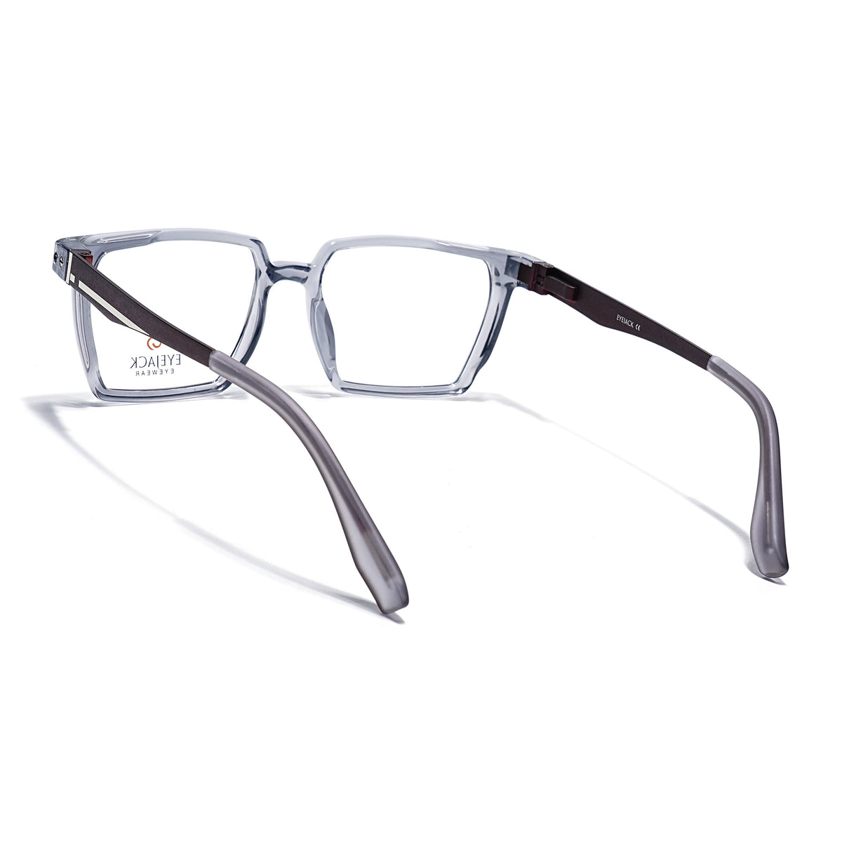 Eyejack Transparent Grey Wayfarer Eyeglasses for Men and Women - Style 2489 - view 4