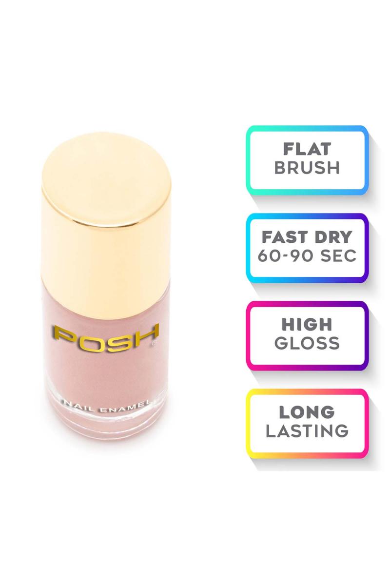 Posh Long-lasting Shine High Gloss Nail Polish - 9ml (Champagne Pink)